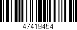 Código de barras (EAN, GTIN, SKU, ISBN): '47419454'
