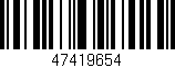Código de barras (EAN, GTIN, SKU, ISBN): '47419654'