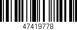 Código de barras (EAN, GTIN, SKU, ISBN): '47419778'