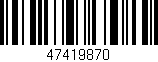 Código de barras (EAN, GTIN, SKU, ISBN): '47419870'