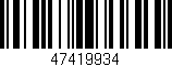 Código de barras (EAN, GTIN, SKU, ISBN): '47419934'