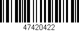 Código de barras (EAN, GTIN, SKU, ISBN): '47420422'