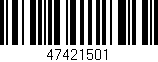 Código de barras (EAN, GTIN, SKU, ISBN): '47421501'