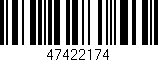 Código de barras (EAN, GTIN, SKU, ISBN): '47422174'