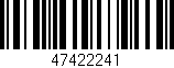 Código de barras (EAN, GTIN, SKU, ISBN): '47422241'
