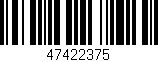 Código de barras (EAN, GTIN, SKU, ISBN): '47422375'