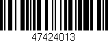 Código de barras (EAN, GTIN, SKU, ISBN): '47424013'