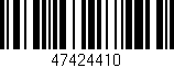 Código de barras (EAN, GTIN, SKU, ISBN): '47424410'