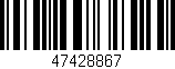 Código de barras (EAN, GTIN, SKU, ISBN): '47428867'