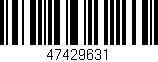 Código de barras (EAN, GTIN, SKU, ISBN): '47429631'