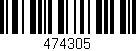 Código de barras (EAN, GTIN, SKU, ISBN): '474305'