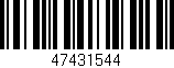 Código de barras (EAN, GTIN, SKU, ISBN): '47431544'