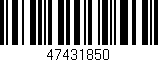 Código de barras (EAN, GTIN, SKU, ISBN): '47431850'