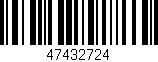 Código de barras (EAN, GTIN, SKU, ISBN): '47432724'