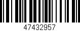 Código de barras (EAN, GTIN, SKU, ISBN): '47432957'
