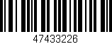 Código de barras (EAN, GTIN, SKU, ISBN): '47433226'
