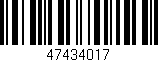 Código de barras (EAN, GTIN, SKU, ISBN): '47434017'
