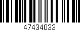Código de barras (EAN, GTIN, SKU, ISBN): '47434033'