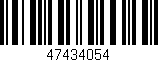 Código de barras (EAN, GTIN, SKU, ISBN): '47434054'