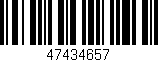 Código de barras (EAN, GTIN, SKU, ISBN): '47434657'