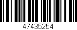Código de barras (EAN, GTIN, SKU, ISBN): '47435254'