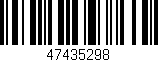 Código de barras (EAN, GTIN, SKU, ISBN): '47435298'