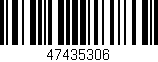 Código de barras (EAN, GTIN, SKU, ISBN): '47435306'