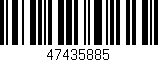 Código de barras (EAN, GTIN, SKU, ISBN): '47435885'