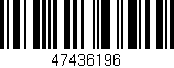 Código de barras (EAN, GTIN, SKU, ISBN): '47436196'