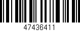 Código de barras (EAN, GTIN, SKU, ISBN): '47436411'