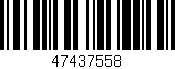 Código de barras (EAN, GTIN, SKU, ISBN): '47437558'