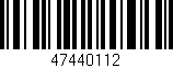 Código de barras (EAN, GTIN, SKU, ISBN): '47440112'