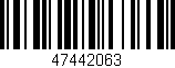 Código de barras (EAN, GTIN, SKU, ISBN): '47442063'