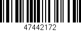 Código de barras (EAN, GTIN, SKU, ISBN): '47442172'