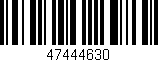 Código de barras (EAN, GTIN, SKU, ISBN): '47444630'