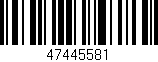 Código de barras (EAN, GTIN, SKU, ISBN): '47445581'