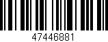 Código de barras (EAN, GTIN, SKU, ISBN): '47446881'