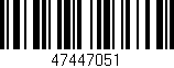 Código de barras (EAN, GTIN, SKU, ISBN): '47447051'