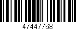Código de barras (EAN, GTIN, SKU, ISBN): '47447768'