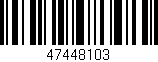 Código de barras (EAN, GTIN, SKU, ISBN): '47448103'
