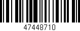 Código de barras (EAN, GTIN, SKU, ISBN): '47448710'