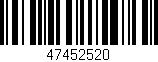 Código de barras (EAN, GTIN, SKU, ISBN): '47452520'