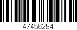 Código de barras (EAN, GTIN, SKU, ISBN): '47456294'