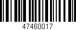 Código de barras (EAN, GTIN, SKU, ISBN): '47460017'