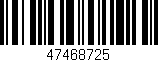 Código de barras (EAN, GTIN, SKU, ISBN): '47468725'