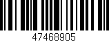 Código de barras (EAN, GTIN, SKU, ISBN): '47468905'