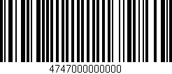 Código de barras (EAN, GTIN, SKU, ISBN): '4747000000000'