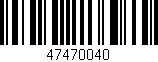 Código de barras (EAN, GTIN, SKU, ISBN): '47470040'