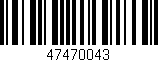 Código de barras (EAN, GTIN, SKU, ISBN): '47470043'