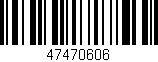 Código de barras (EAN, GTIN, SKU, ISBN): '47470606'
